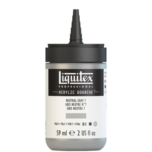 Liquitex Acrylic Gouache 59ml 600 Neutral Gray 7 - theartshop.com.au