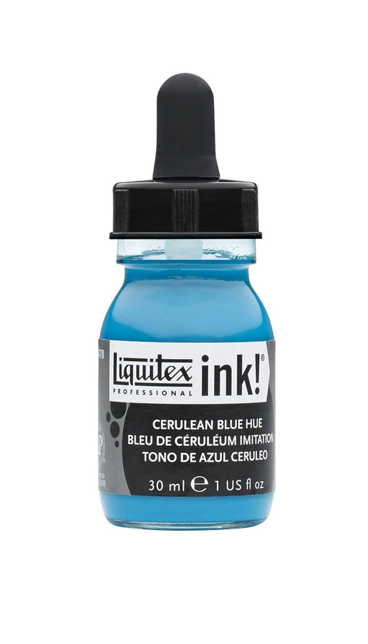 Liquitex Acrylic Ink 30ml Cerulean Blue Hue - theartshop.com.au