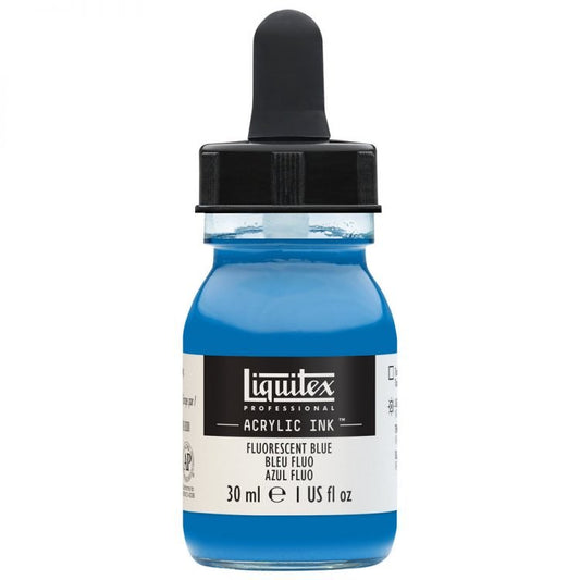 Liquitex Acrylic Ink 30ml Fluoro Blue - theartshop.com.au