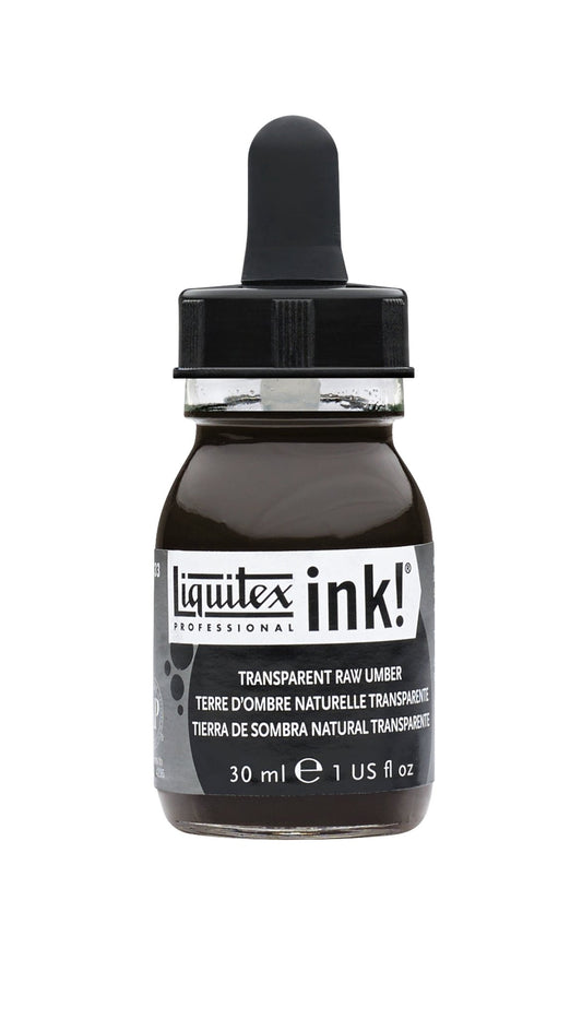 Liquitex Acrylic Ink 30ml Transparent Raw Umber - theartshop.com.au