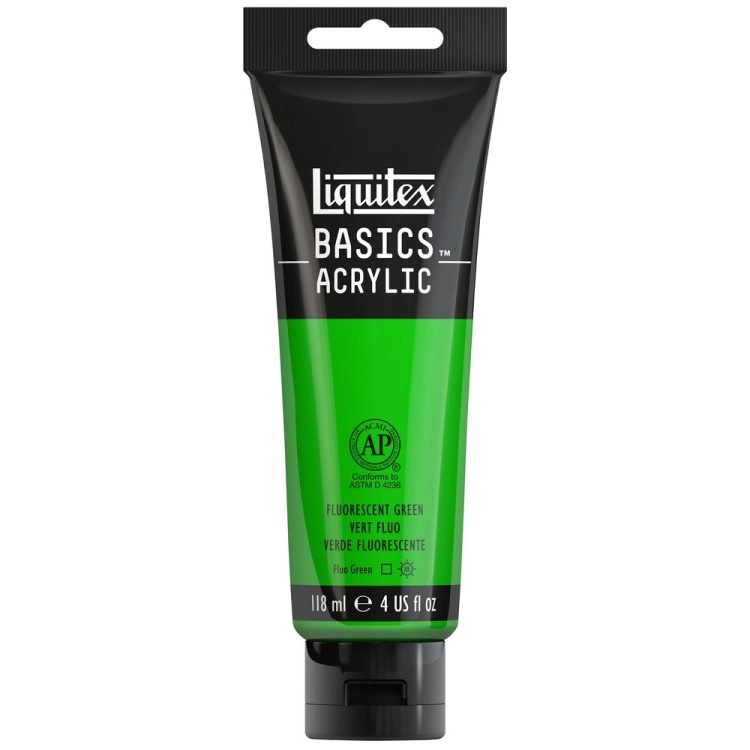 Liquitex Basics 118ml Fluoro Green - theartshop.com.au