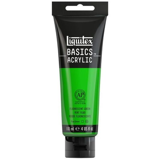 Liquitex Basics 118ml Fluoro Green - theartshop.com.au