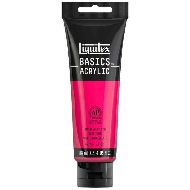 Liquitex Basics 118ml Fluoro Pink - theartshop.com.au