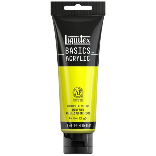 Liquitex Basics 118ml Fluoro Yellow - theartshop.com.au