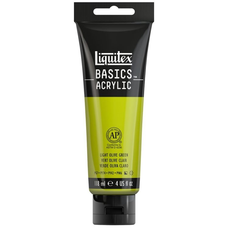 Liquitex Basics 118ml Light Olive Green - theartshop.com.au