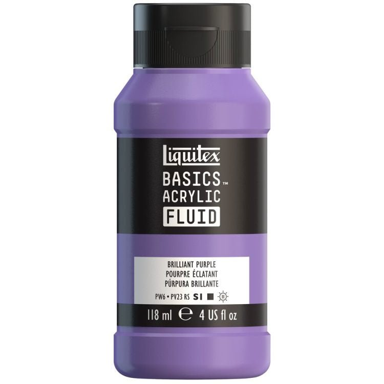 Liquitex Basics Acrylic Fluid 118ml Brilliant Purple - theartshop.com.au