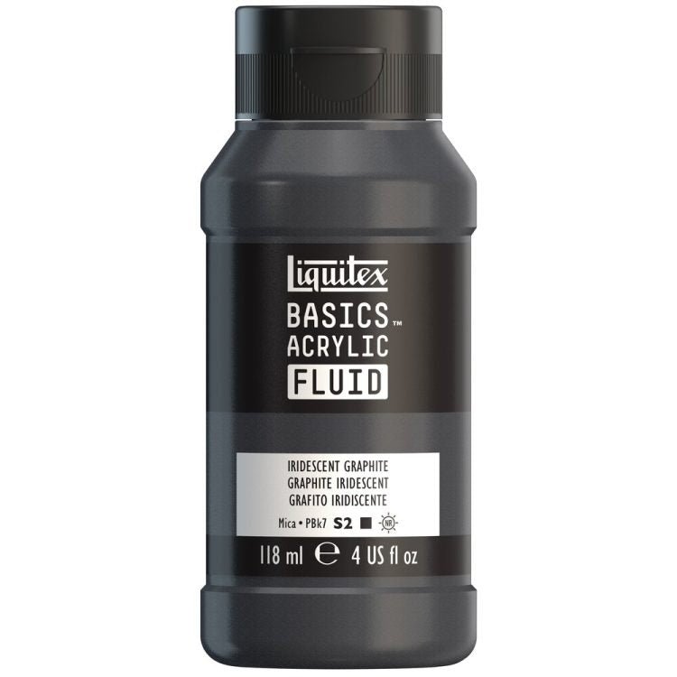 Liquitex Basics Acrylic Fluid 118ml Iridescent Graphite - theartshop.com.au