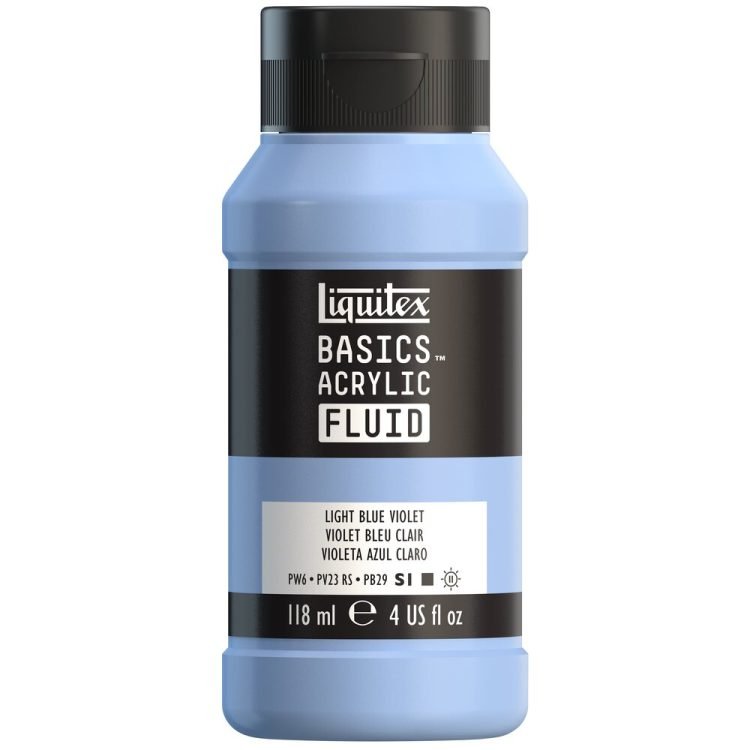 Liquitex Basics Acrylic Fluid 118ml Light Blue Violet - theartshop.com.au