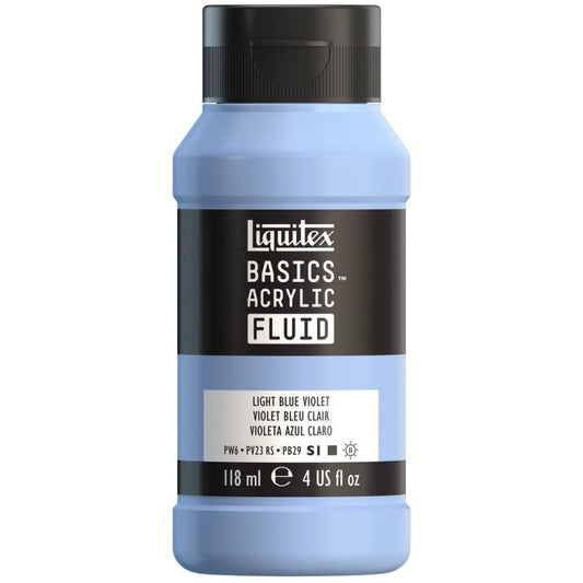 Liquitex Basics Acrylic Fluid 118ml Light Blue Violet - theartshop.com.au