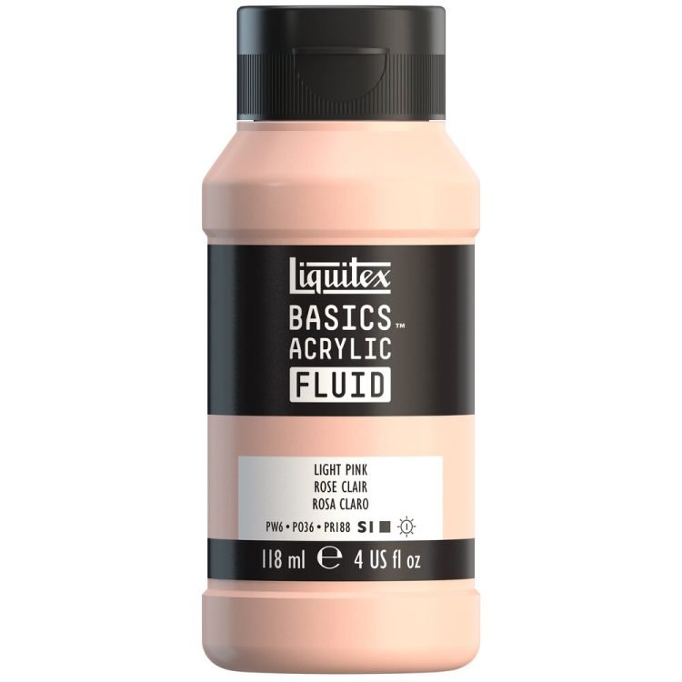 Liquitex Basics Acrylic Fluid 118ml Light Pink - theartshop.com.au