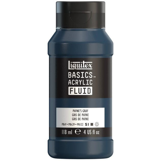 Liquitex Basics Acrylic Fluid 118ml Payne's Gray - theartshop.com.au