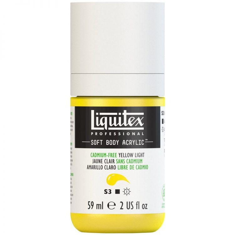 Liquitex Soft Body 59ml Cadmium Free Yellow Light - theartshop.com.au