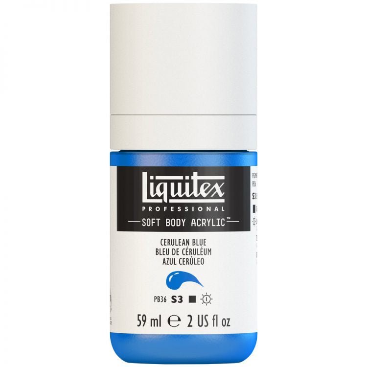 Liquitex Soft Body 59ml Cerulean Blue - theartshop.com.au