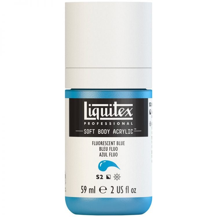 Liquitex Soft Body 59ml Fluorescent Blue - theartshop.com.au