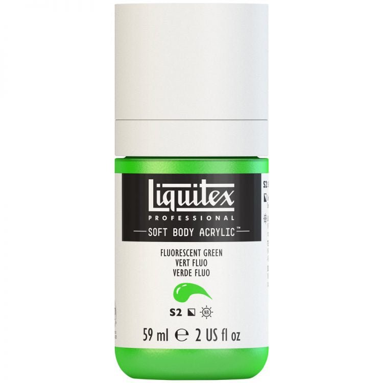 Liquitex Soft Body 59ml Fluorescent Green - theartshop.com.au