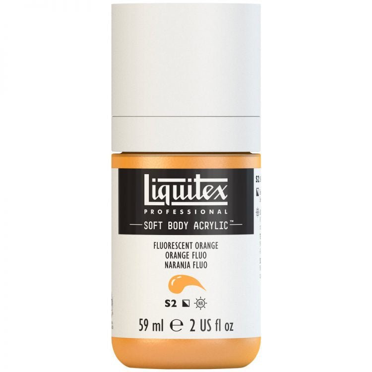 Liquitex Soft Body 59ml Fluorescent Orange - theartshop.com.au