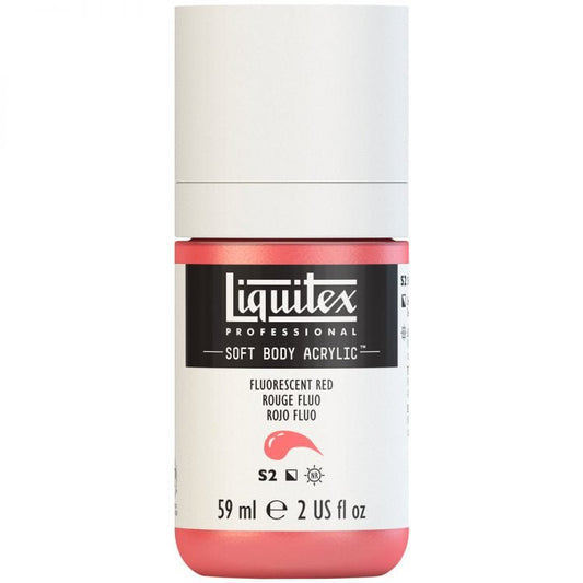 Liquitex Soft Body 59ml Fluorescent Red - theartshop.com.au