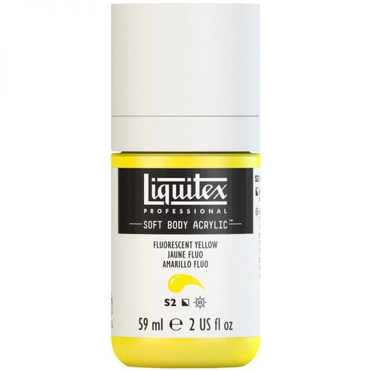 Liquitex Soft Body 59ml Fluorescent Yellow - theartshop.com.au