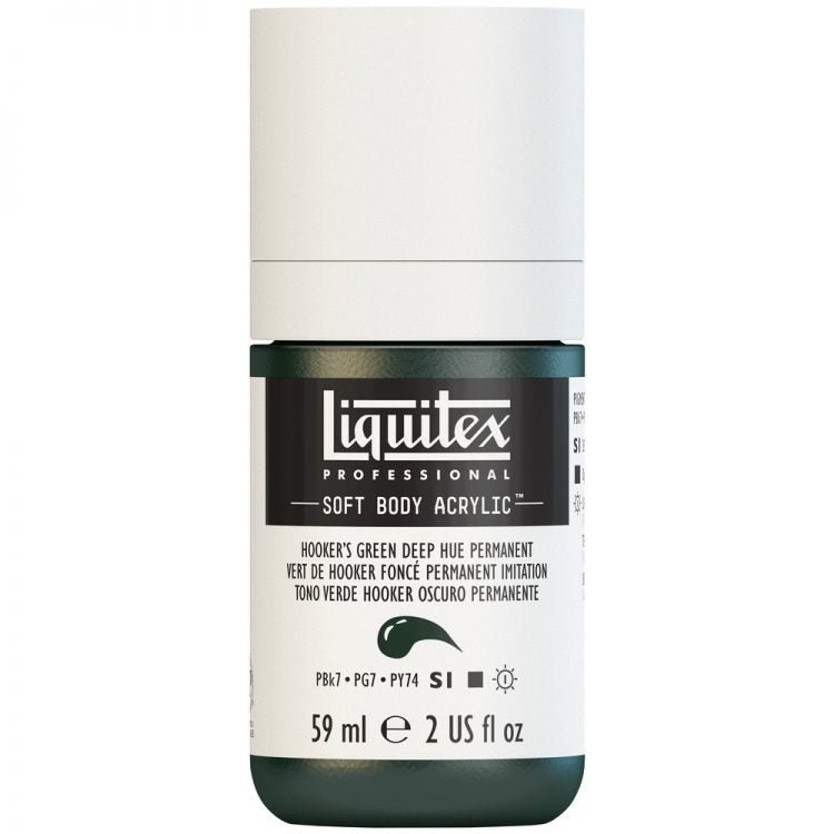 Liquitex Soft Body 59ml Hooker's Green Deep Hue Permanent - theartshop.com.au