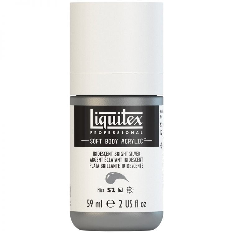 Liquitex Soft Body 59ml Iridescent Bright Silver - theartshop.com.au