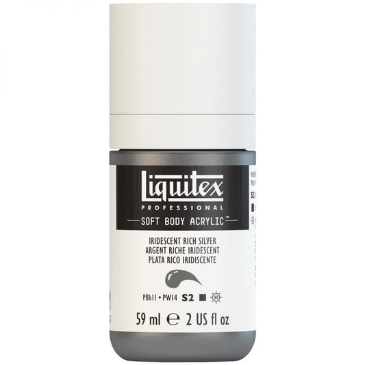 Liquitex Soft Body 59ml Iridescent Rich Silver - theartshop.com.au