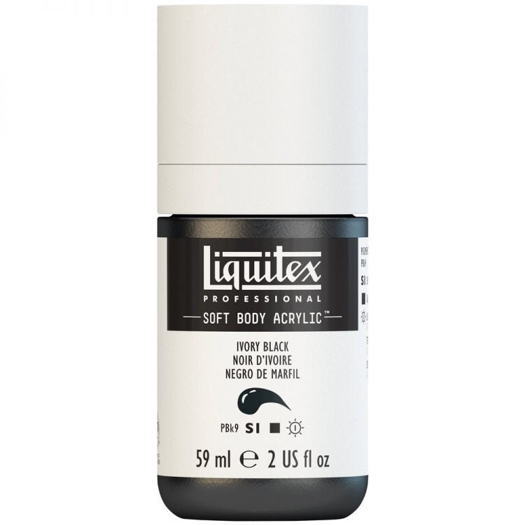 Liquitex Soft Body 59ml Ivory Black - theartshop.com.au