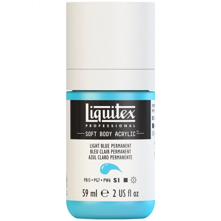 Liquitex Soft Body 59ml Light Blue Permanent - theartshop.com.au