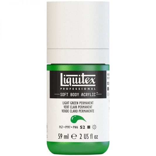 Liquitex Soft Body 59ml Light Green Permanent - theartshop.com.au