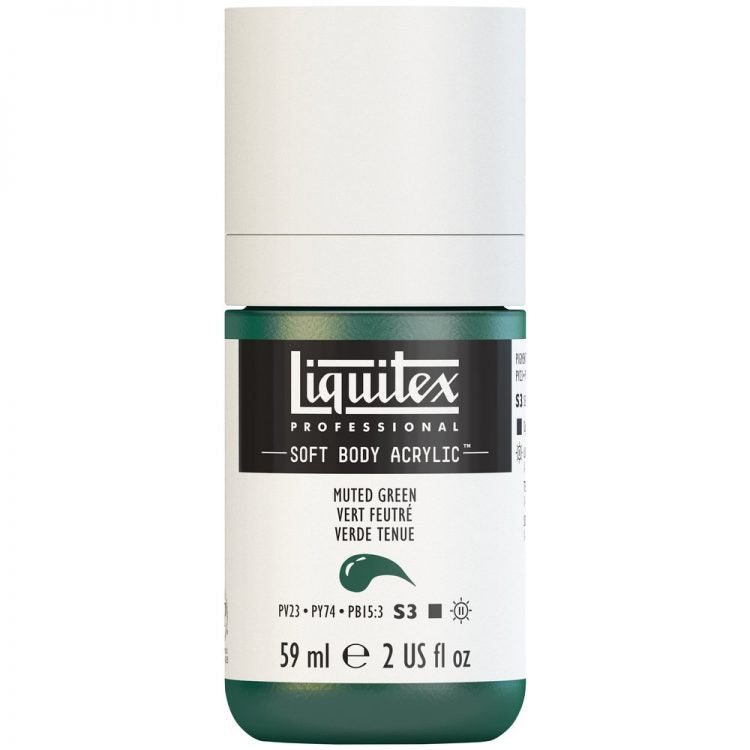 Liquitex Soft Body 59ml Muted Green - theartshop.com.au