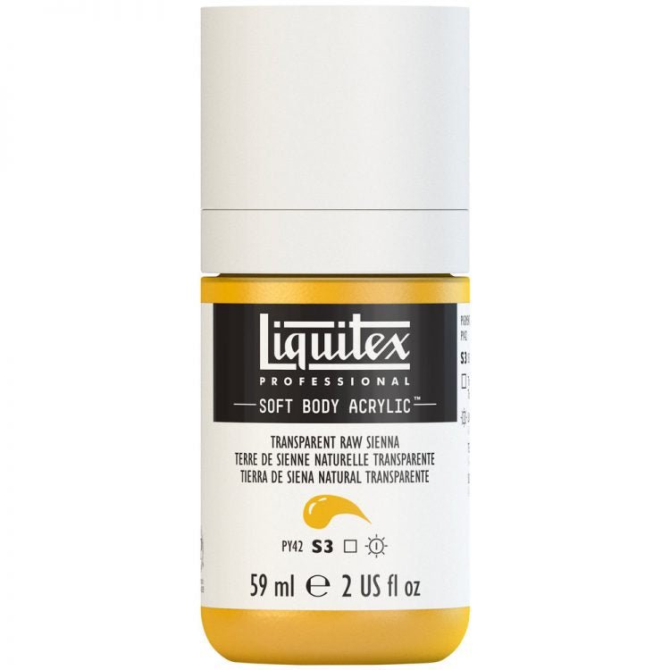 Liquitex Soft Body 59ml Transparent Raw Sienna - theartshop.com.au