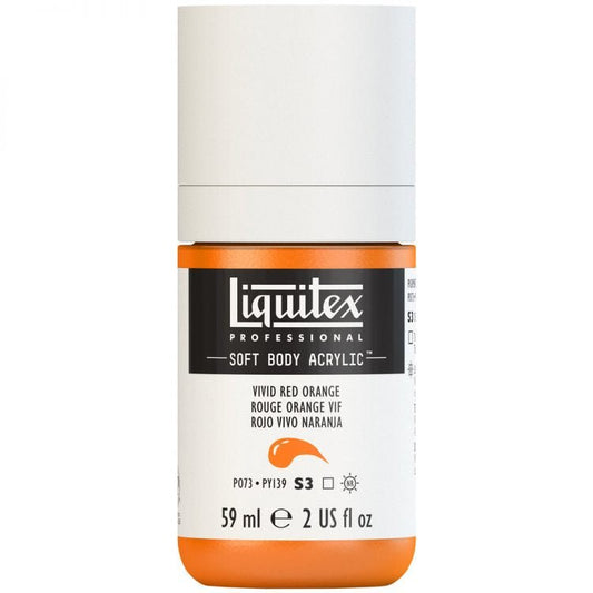 Liquitex Soft Body 59ml Vivid Red Orange - theartshop.com.au