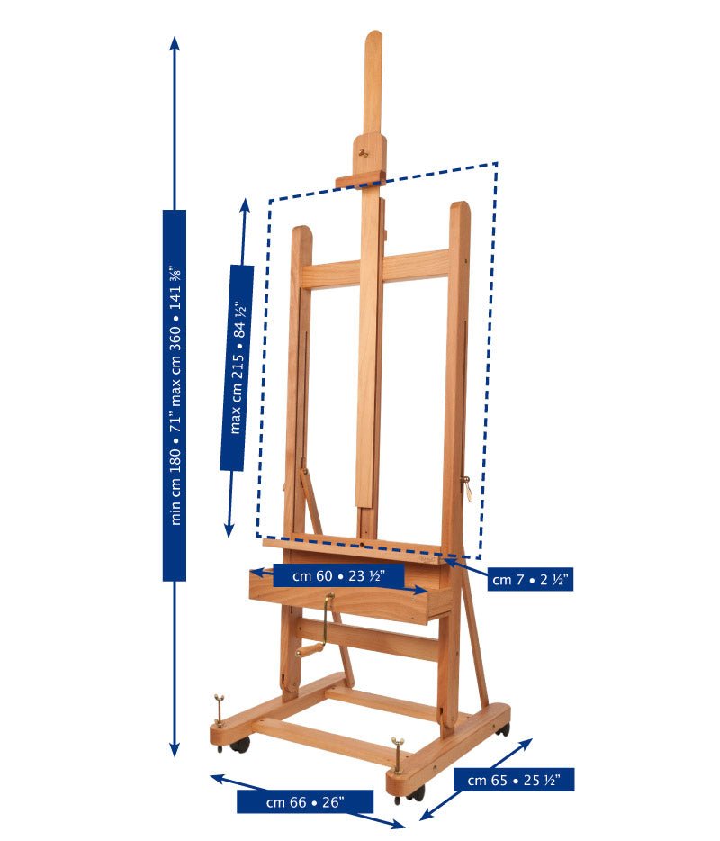 Mabef M/05 Studio Easel - theartshop.com.au