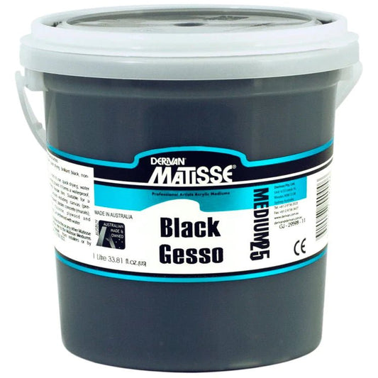Matisse Black Gesso 1 Litre - theartshop.com.au