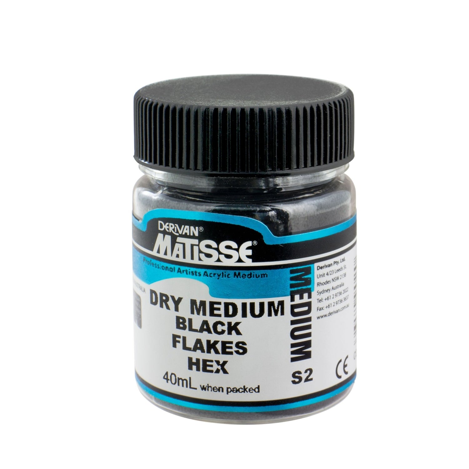 Matisse Dry Medium 40ml Black Flakes - theartshop.com.au