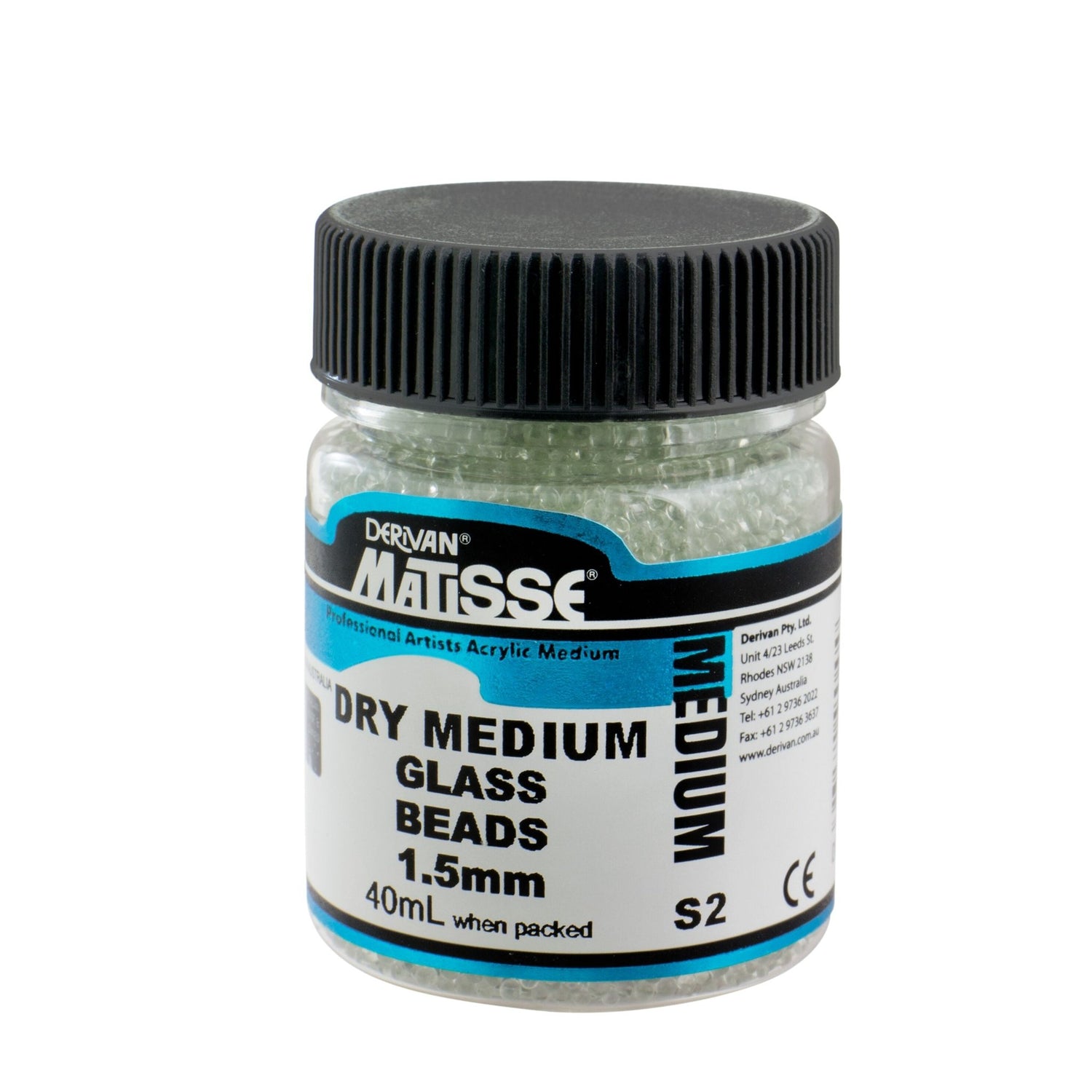 Matisse Dry Medium 40ml Glass Beads 1.5mm - theartshop.com.au