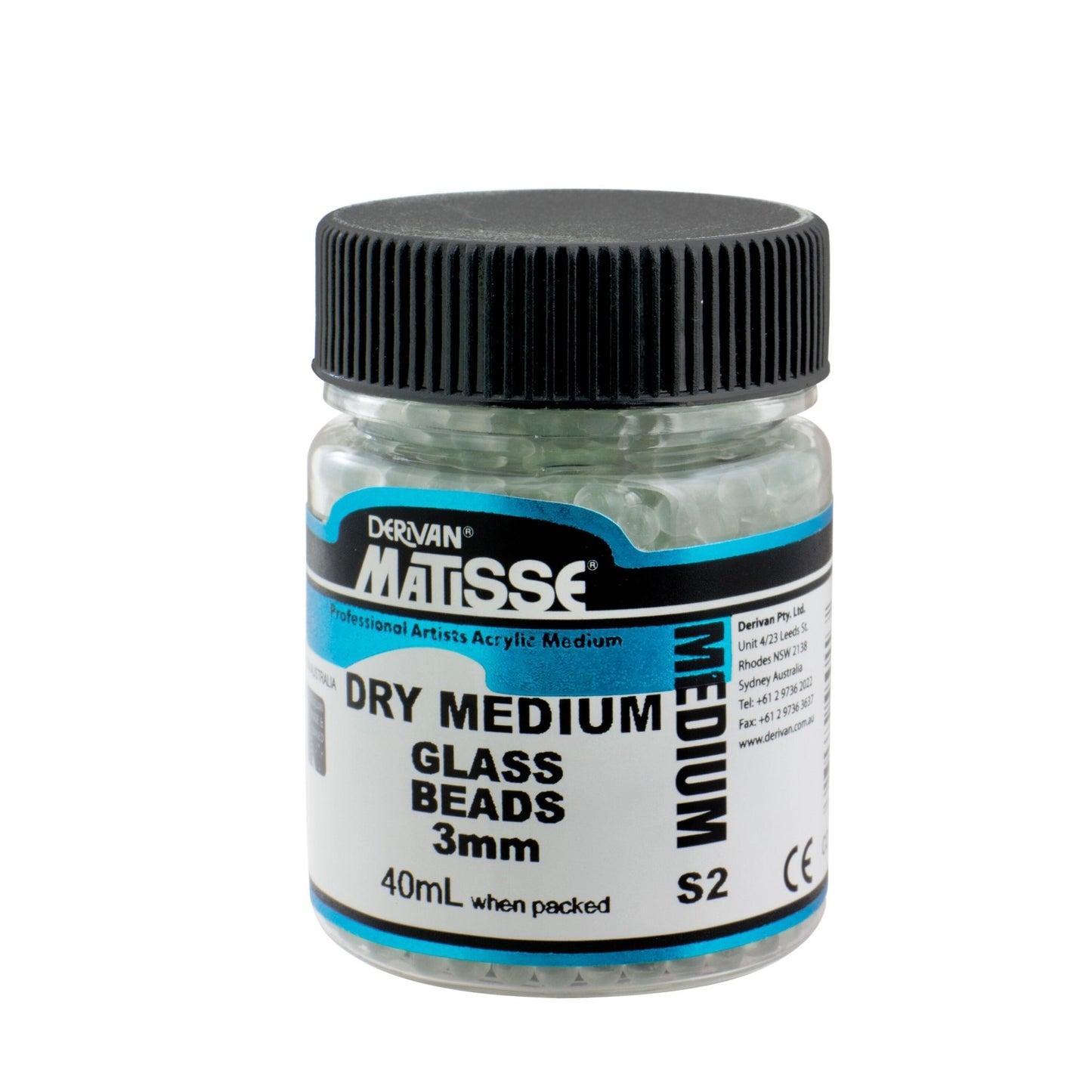 Matisse Dry Medium 40ml Glass Beads 3mm - theartshop.com.au