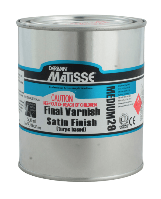 Matisse Final Varnish Satin Finish (Turps Based) 250ml - theartshop.com.au