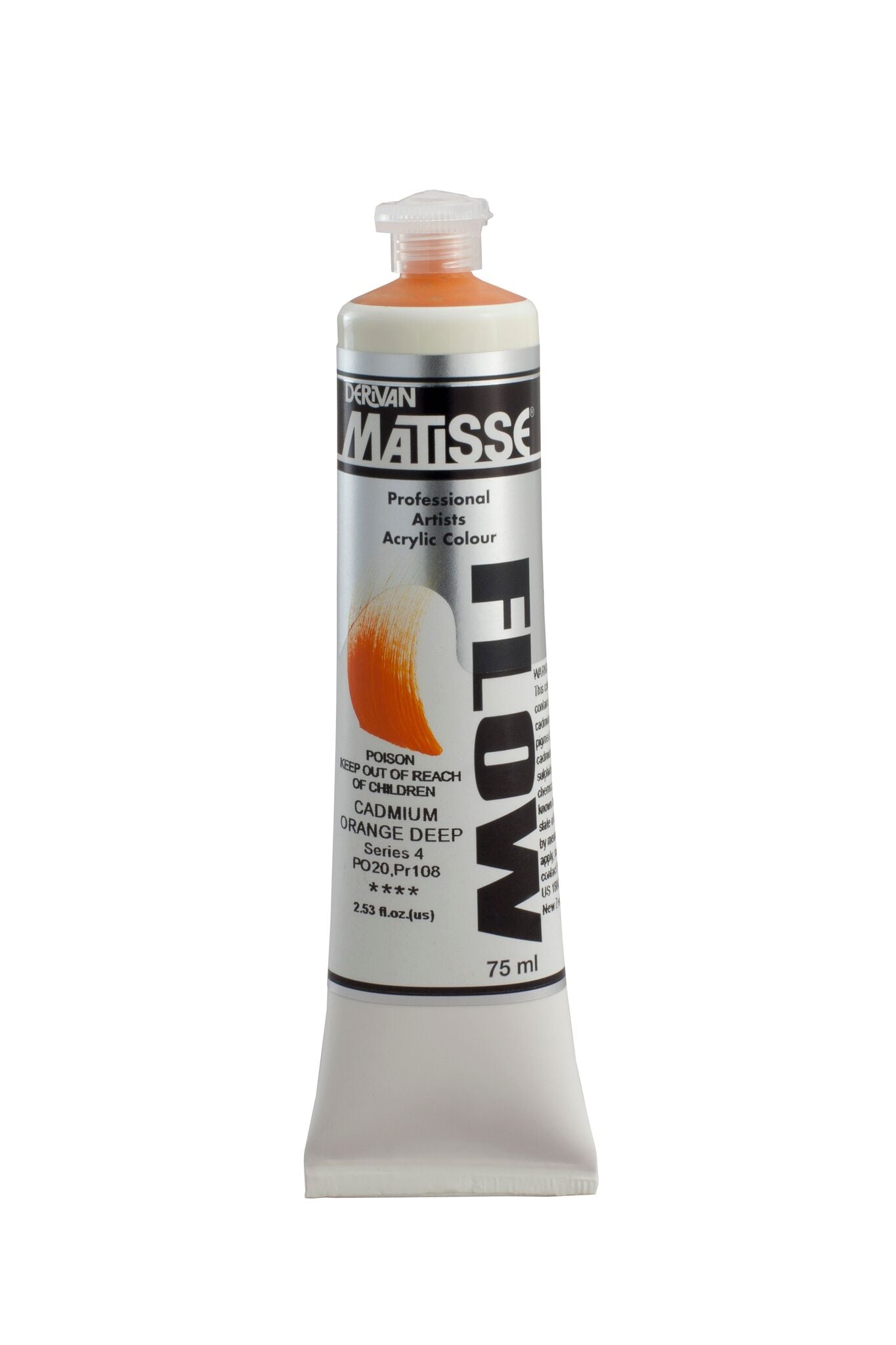 Matisse Flow 75ml Cadmium Orange Deep - theartshop.com.au