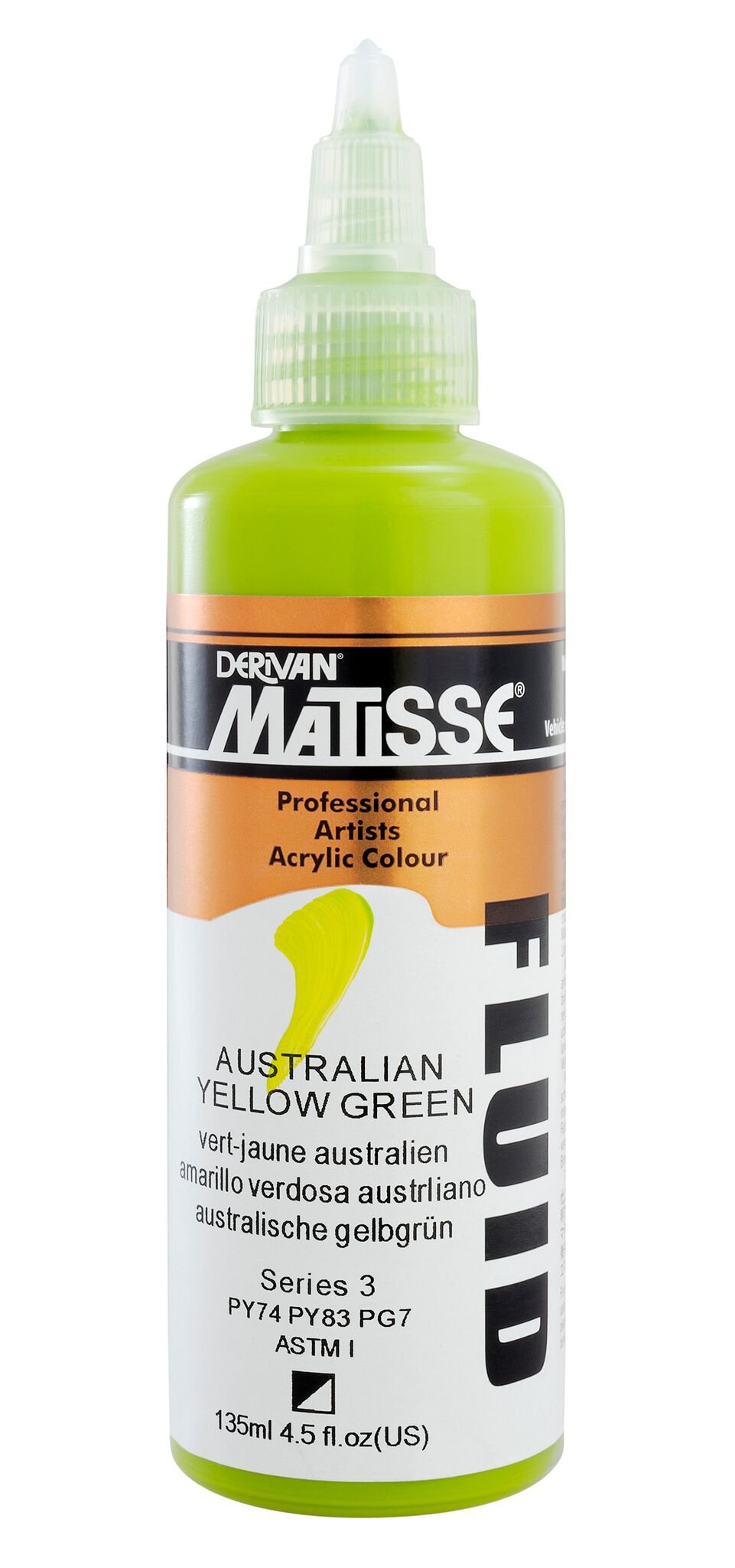 Matisse Fluid 135ml Australian Yellow Green - theartshop.com.au
