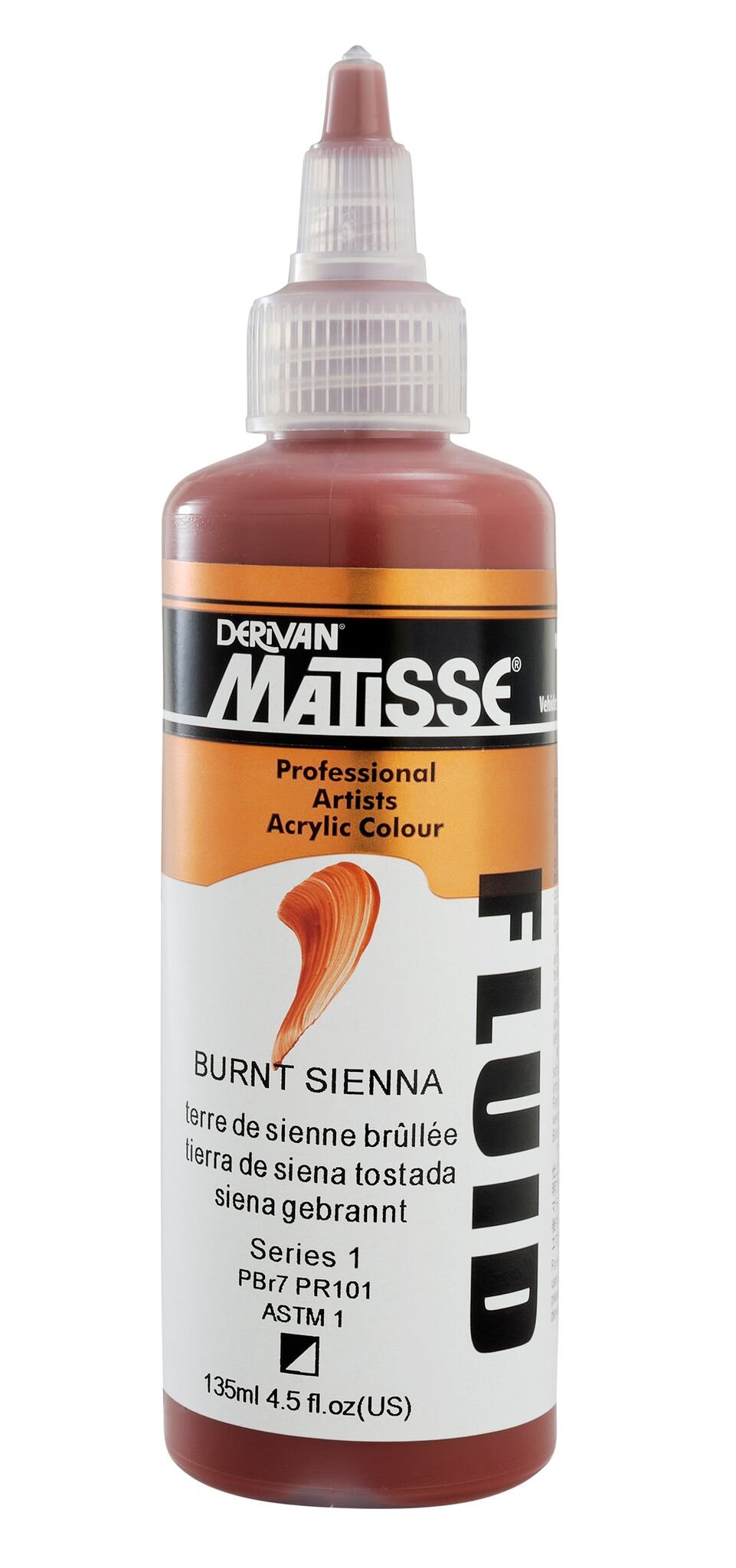 Matisse Fluid 135ml Burnt Sienna - theartshop.com.au