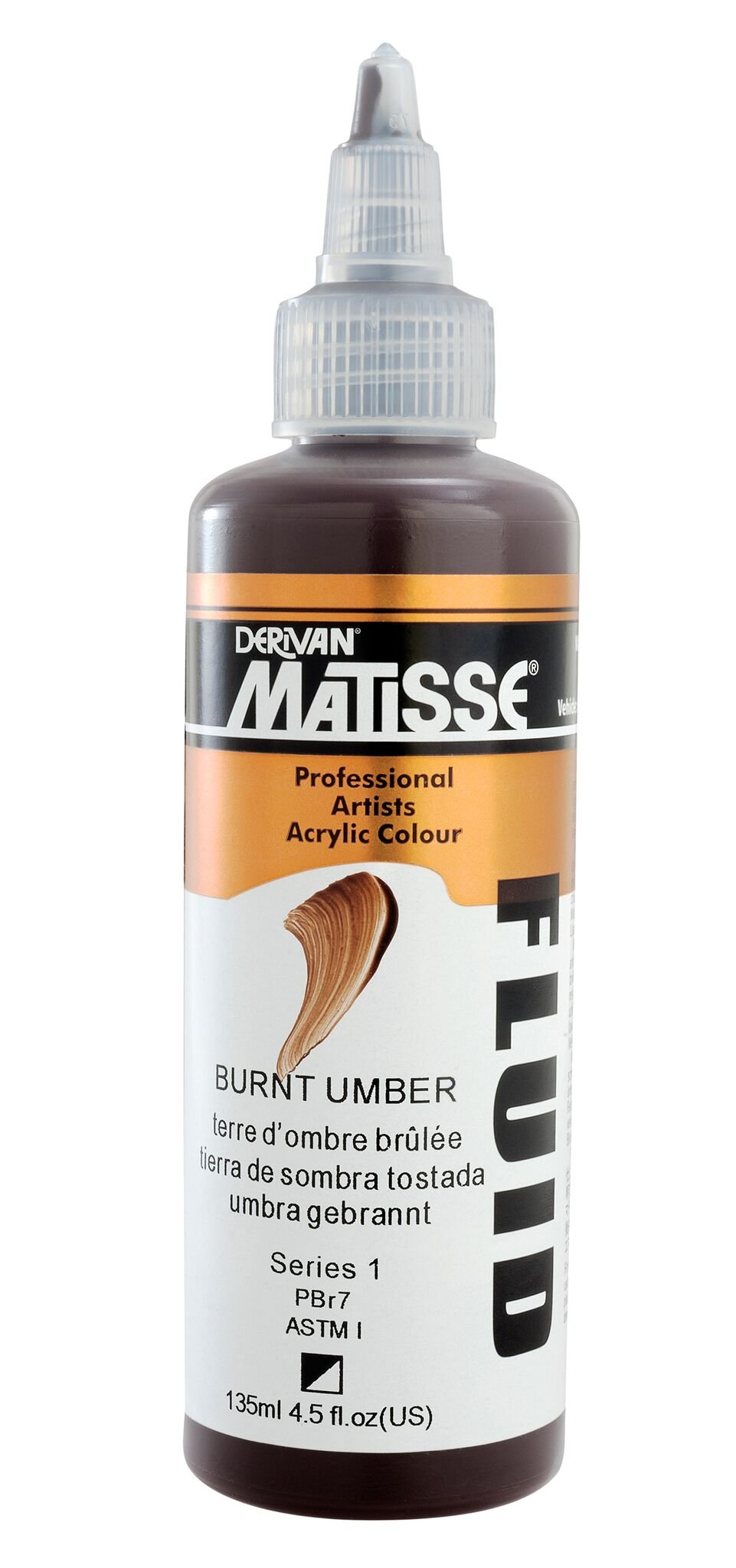 Matisse Fluid 135ml Burnt Umber - theartshop.com.au