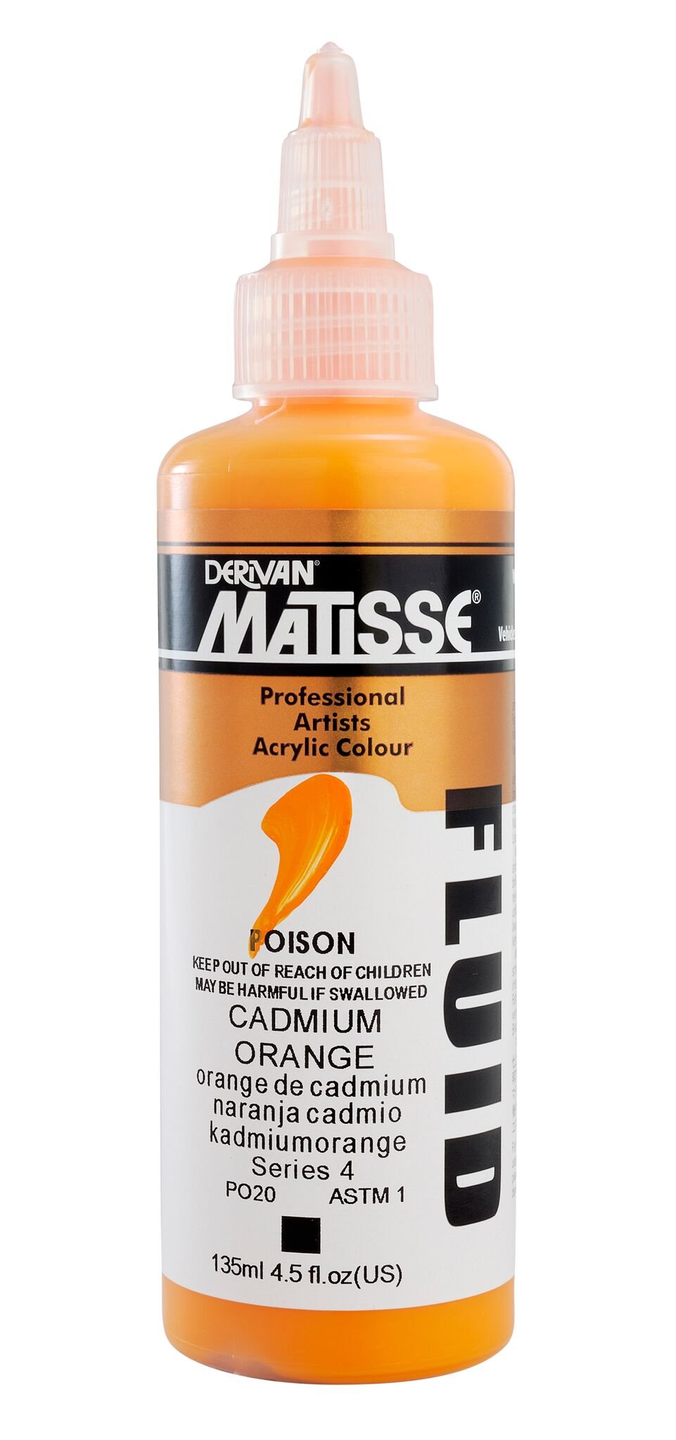 Matisse Fluid 135ml Cadmium Orange - theartshop.com.au