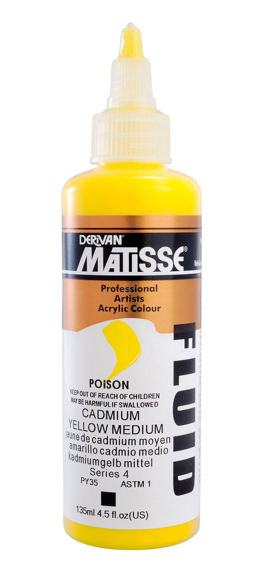 Matisse Fluid 135ml Cadmium Yellow Medium - theartshop.com.au