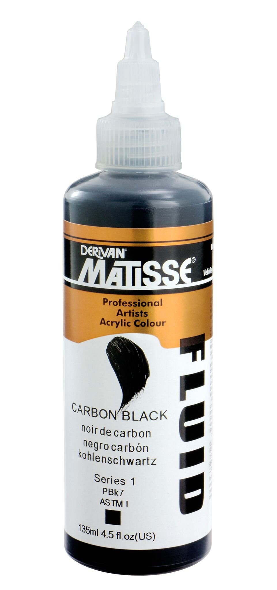 Matisse Fluid 135ml Carbon Black - theartshop.com.au