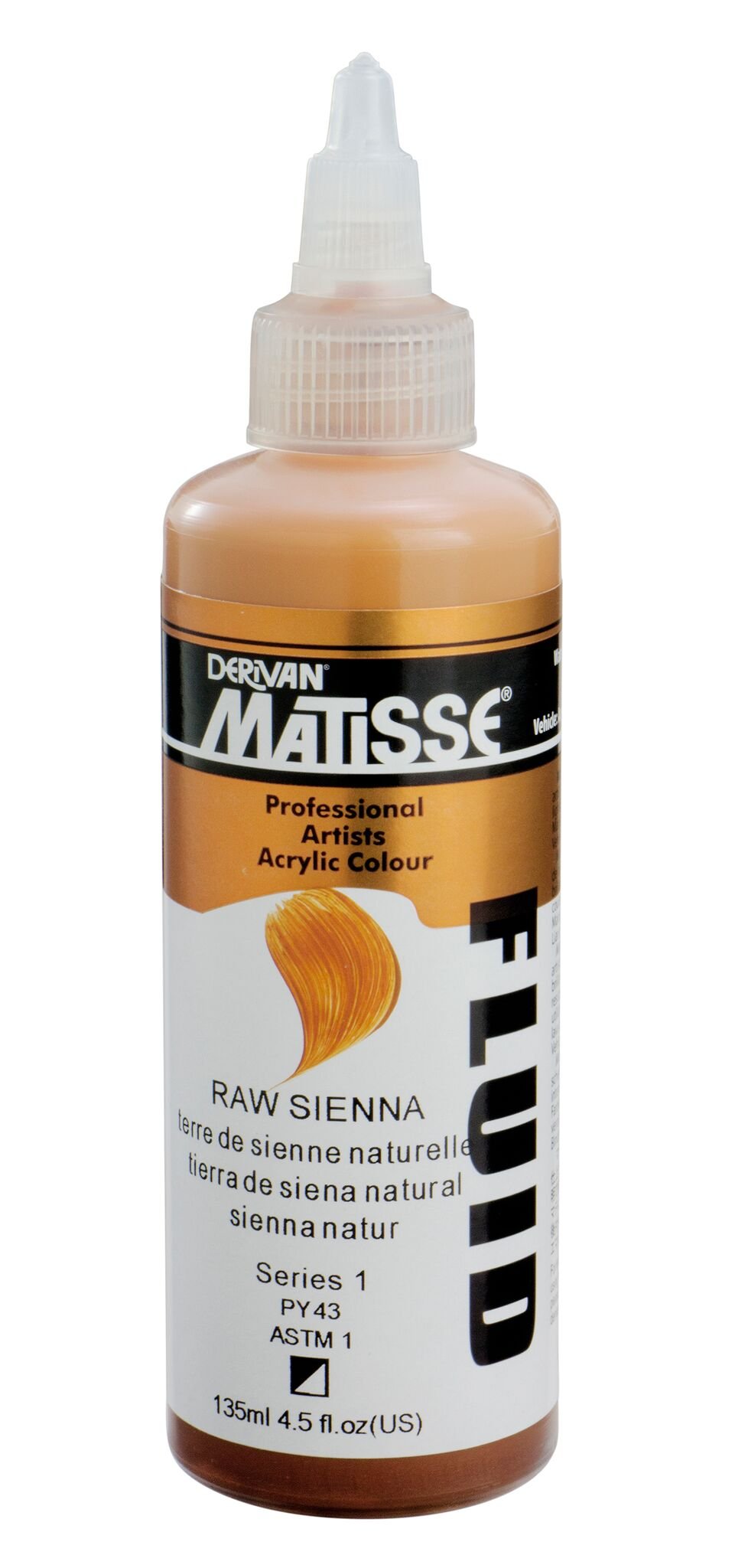 Matisse Fluid 135ml Raw Sienna - theartshop.com.au