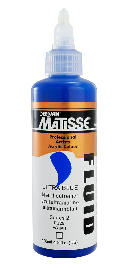 Matisse Fluid 135ml Ultramarine Blue - theartshop.com.au