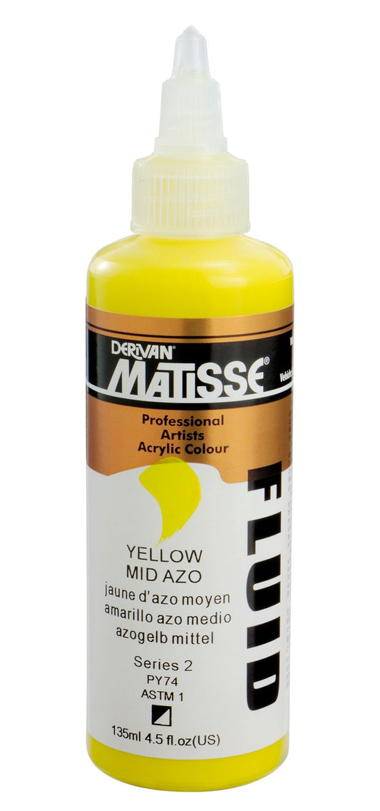Matisse Fluid 135ml Yellow Mid Azo - theartshop.com.au