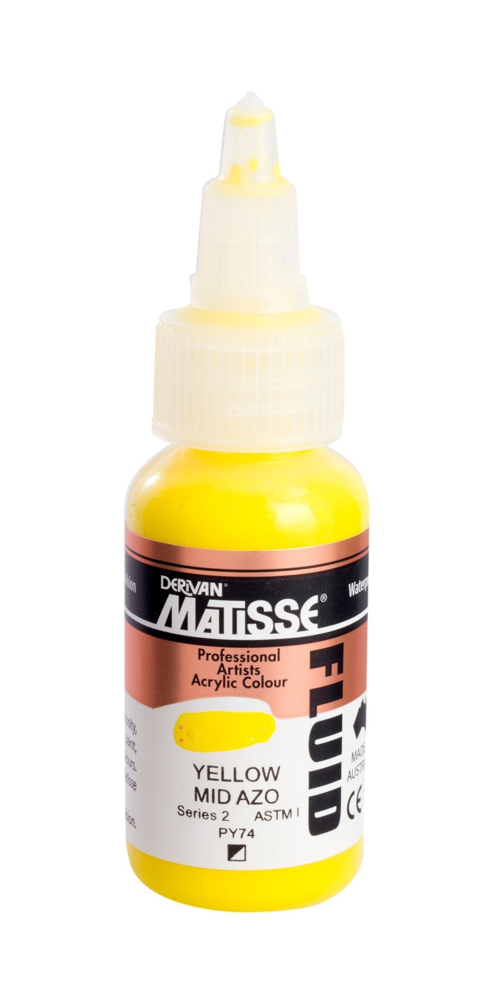 Matisse Fluid 36ml Series 2 Yellow Mid Azo - theartshop.com.au