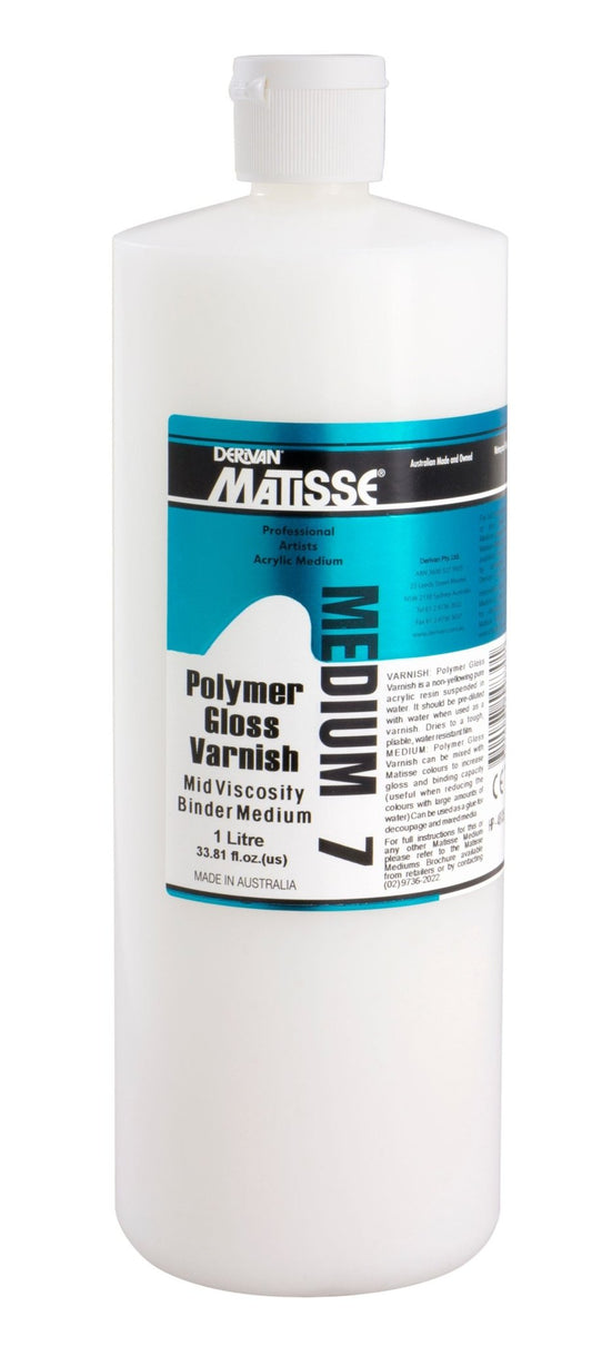 Matisse Gloss Varnish (Polymer) 1 Litre - theartshop.com.au