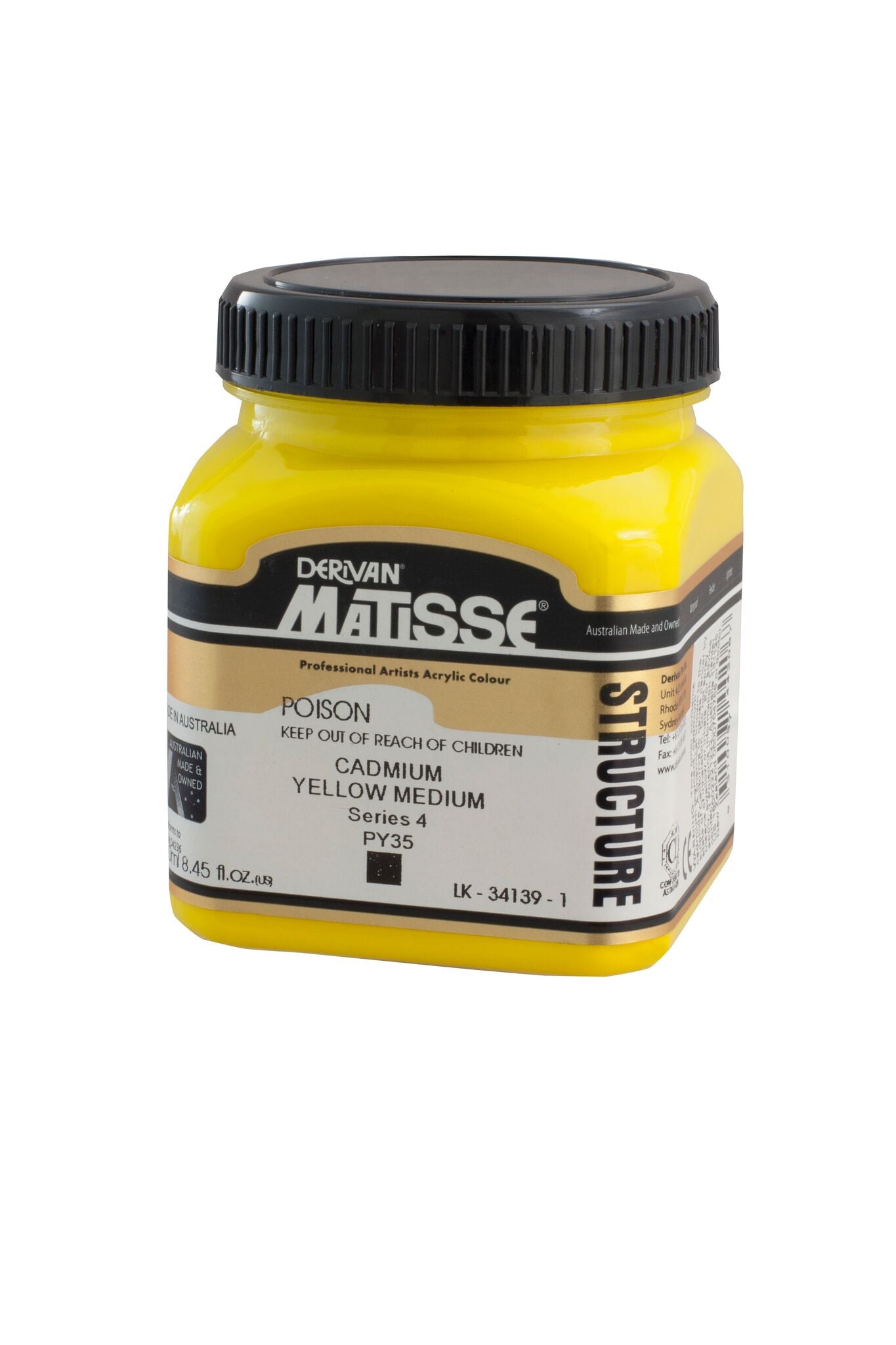 Matisse Structure 250ml Cadmium Yellow Medium - theartshop.com.au